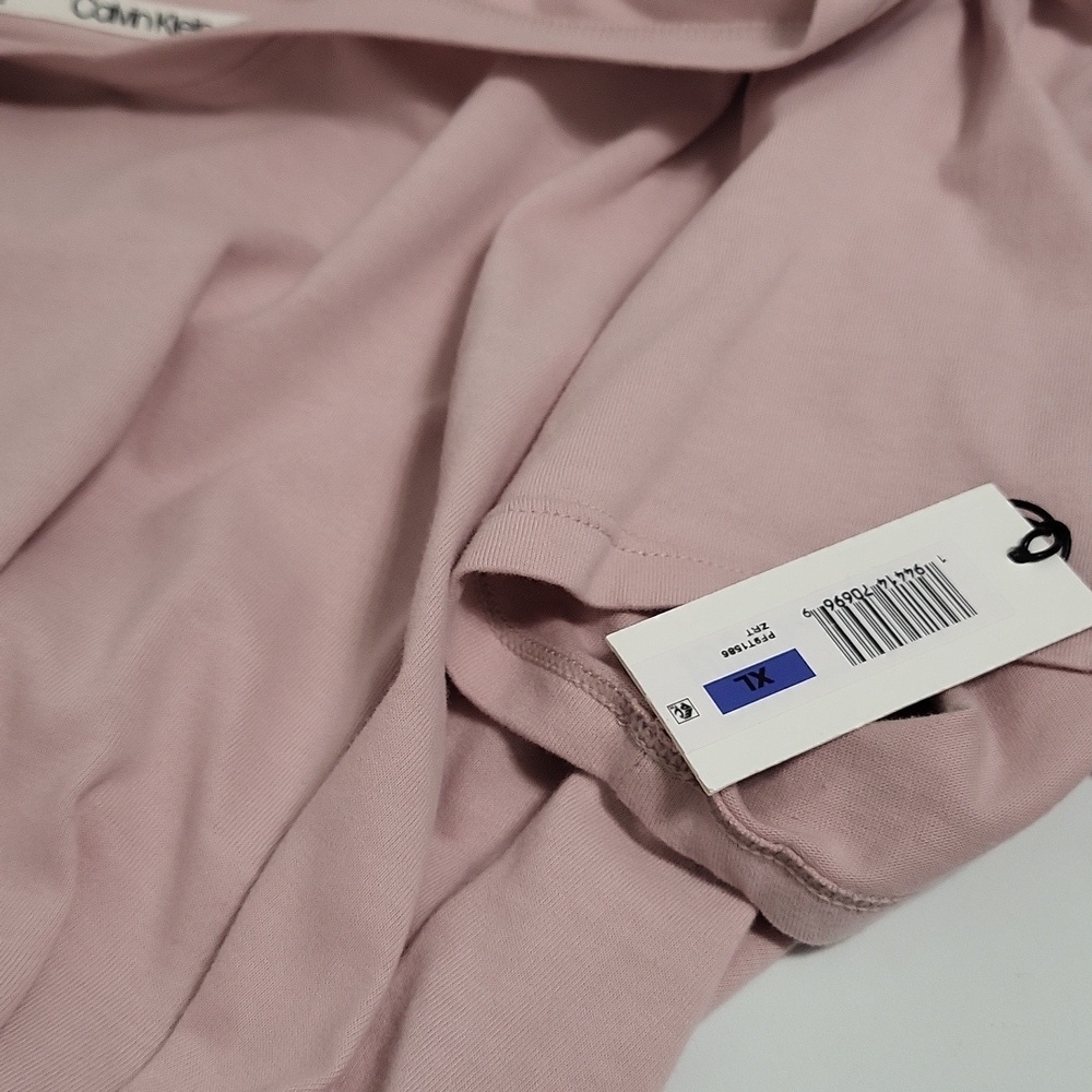 Calvin Klein Women's Light Pink Short Sleeve Tee - Picture 2 of 6